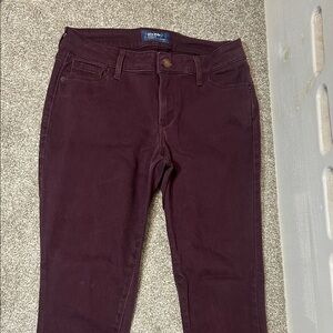 Old Navy Rockstar Mid-Rise Pants in deep purple